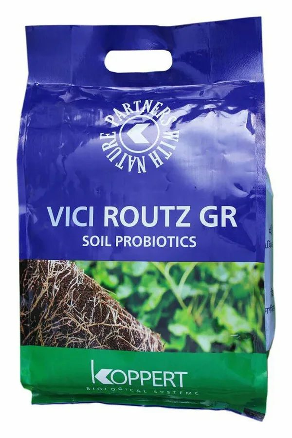 Vici Routz GR (soil probiotics, Bacillus megaterium) - 3 kg pouch, hero SKU pack shot on white