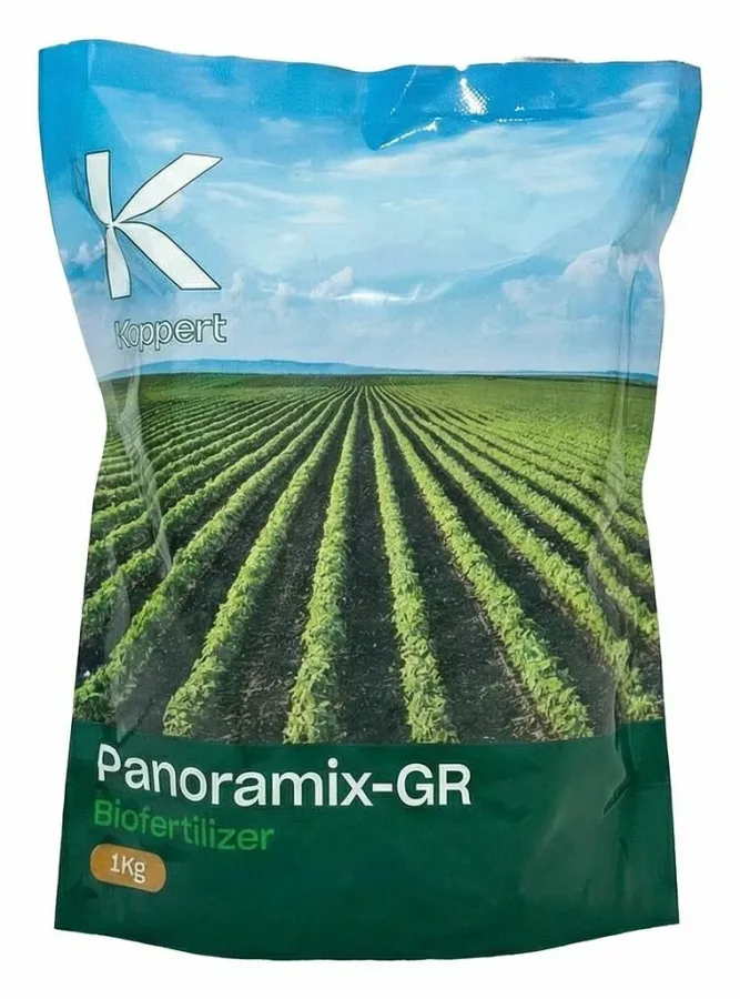 Panoramix-GR biofertilizer (Bacillus megaterium) 1 kg pouch, product page hero pack shot