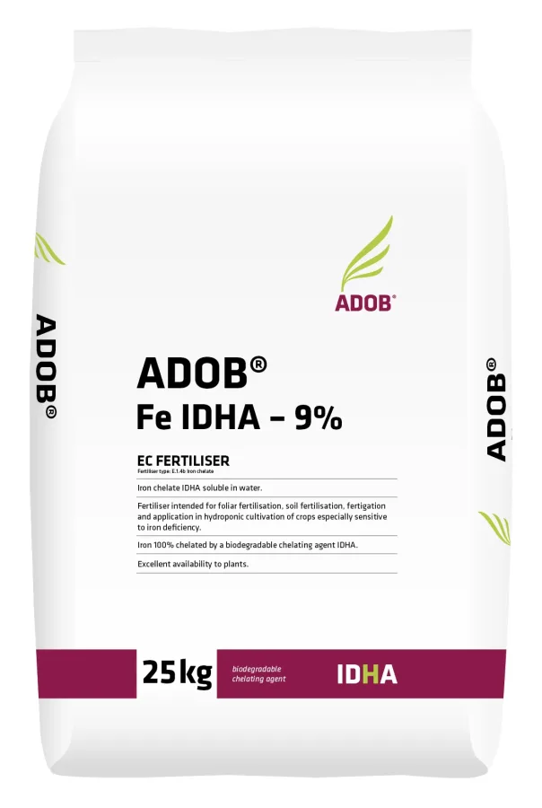 ADOB® Fe IDHA, 9%, 25 kg bag (EC fertiliser, iron 100% chelated by IDHA)