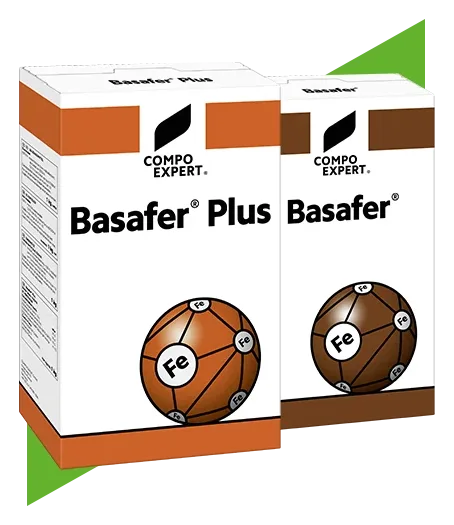 Basafer® family: Basafer® Plus carton (orange band) and Basafer® carton (brown band), COMPO EXPERT micronutrient fertilizers