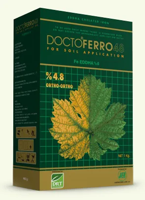 Doctoferro 48 For Soil Application - EDDHA Chelated Iron, Fe EDDHA %6, %4.8 ortho-ortho, Net 1 kg carton