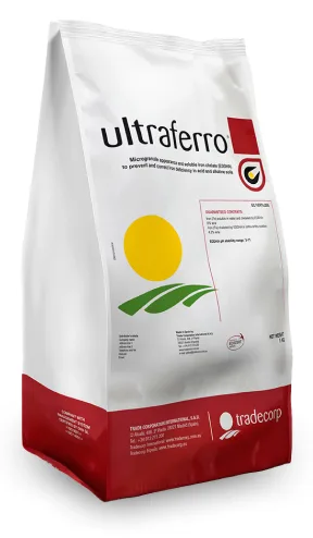 ULTRAFERRO - 1 kg bag in the original red/white Tradecorp livery, with the guaranteed-content panel legible