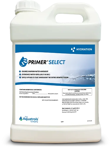 Primer Select (Hydration) soil surfactant, 2.5 gallon jug