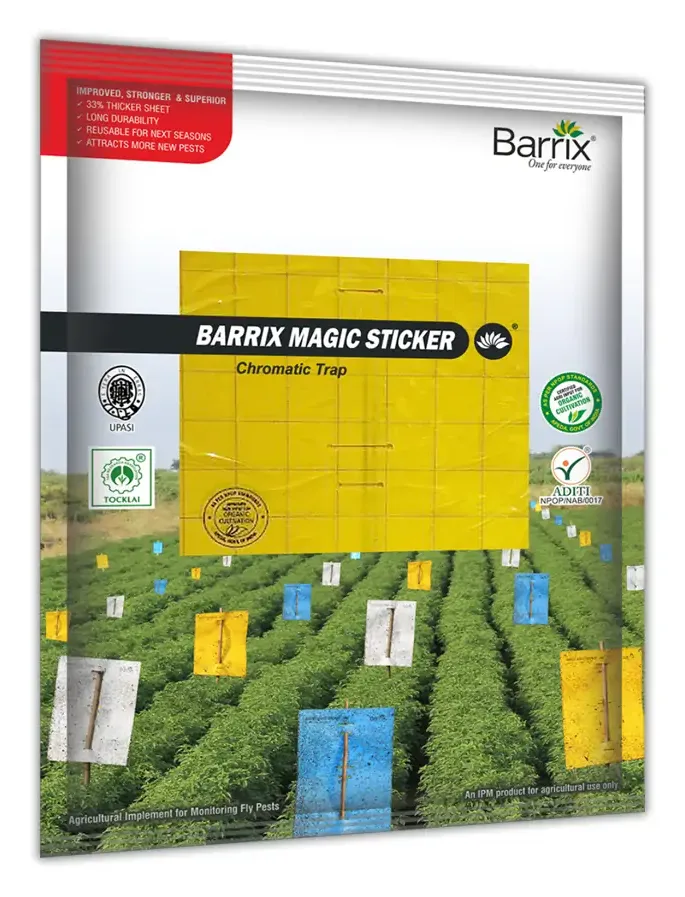 Barrix Magic Sticker - Chromatic Trap - Yellow sheet (retail pouch pack shot, SKU BMS-Yellow-Sheet)