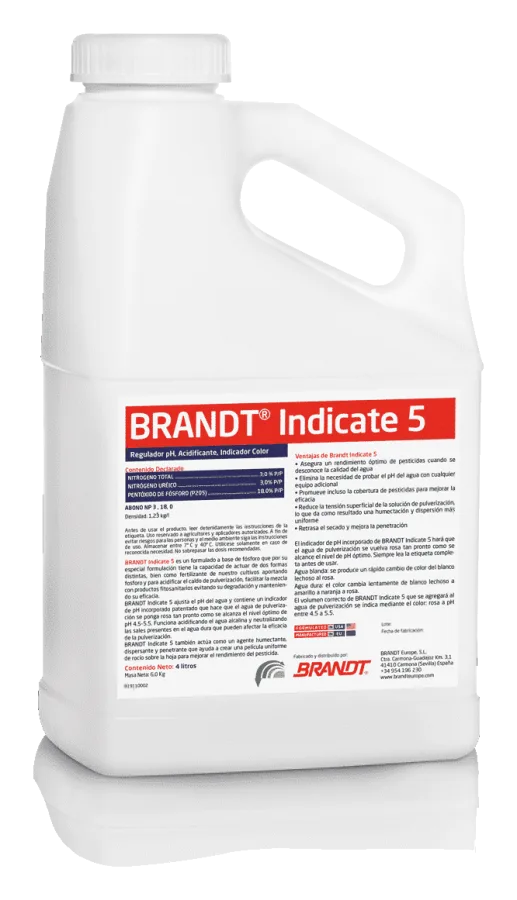 BRANDT® Indicate 5, pH regulator, acidifier, colour indicator; 4 litre jug (BRANDT Europe pack)