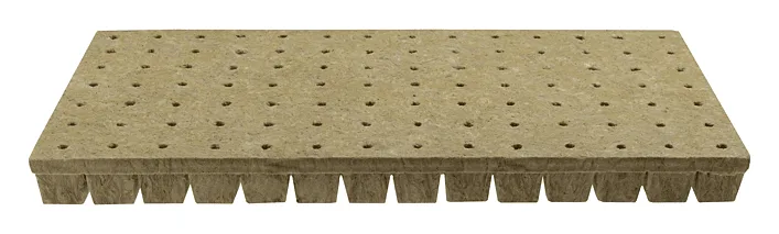 Grodan AO Plugs, full plug sheet, front elevation on white showing the tapered plug profile