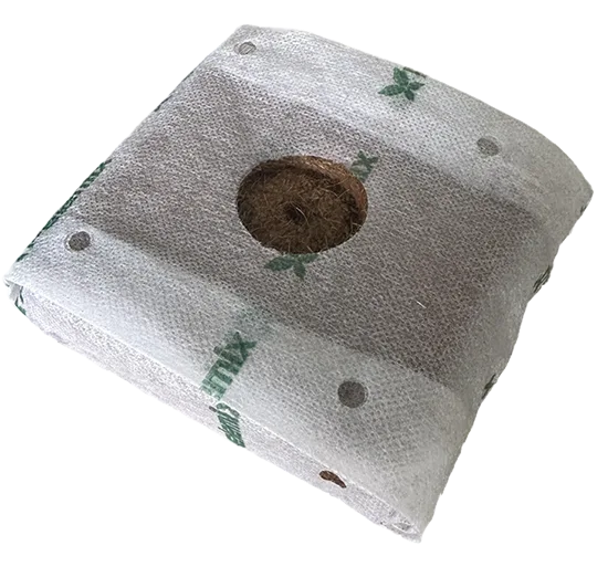 Pelemix Grow Cubes, wrapped coco coir propagation cube with planting hole