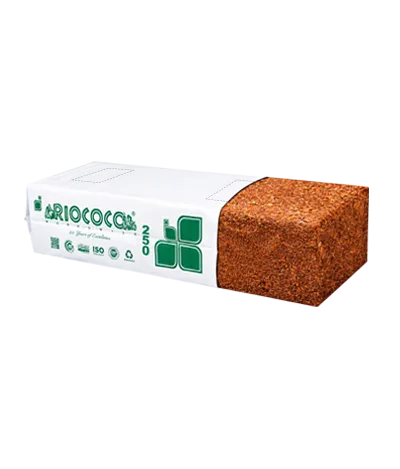 COCO COIR GROW BAG 250 (RIOCOCO 250) - branded coir grow slab in UV-stabilised co-extruded bag, cut end exposed