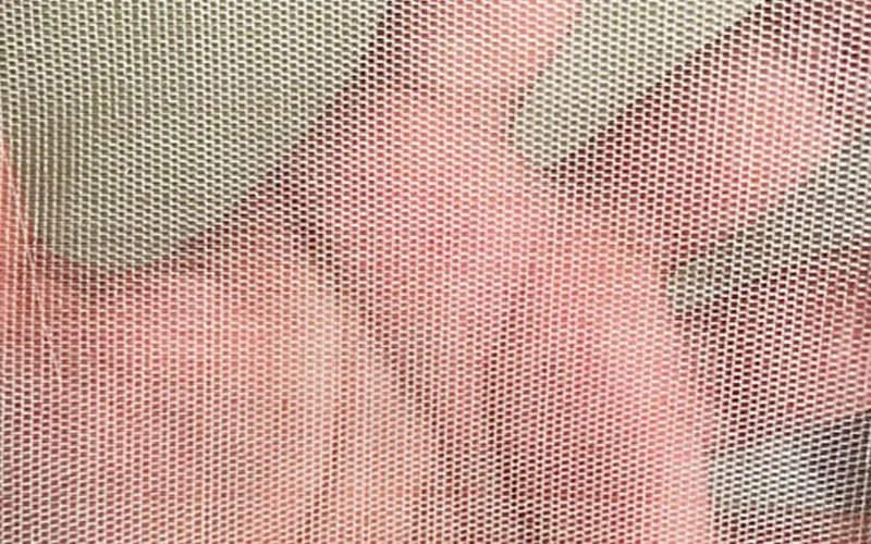 Insect Net, close-up of the HDPE monofilament mesh fabric (40/50 mesh, milky white), the nearest thing Agriplast publishes to a product shot of the hero SKU