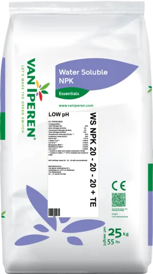 WS NPK 20 - 20 - 20 + TE (Low pH line), 25 kg bag